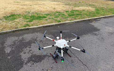 驱鸟无人机守护金色油菜田